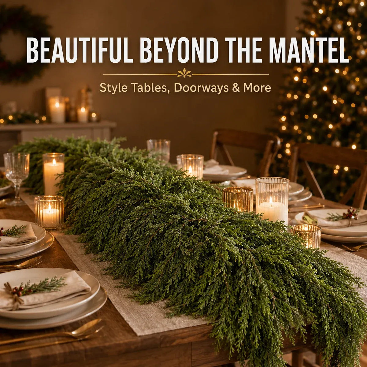 π Real-Touch Cedar Garland β Lush Christmas Greenery