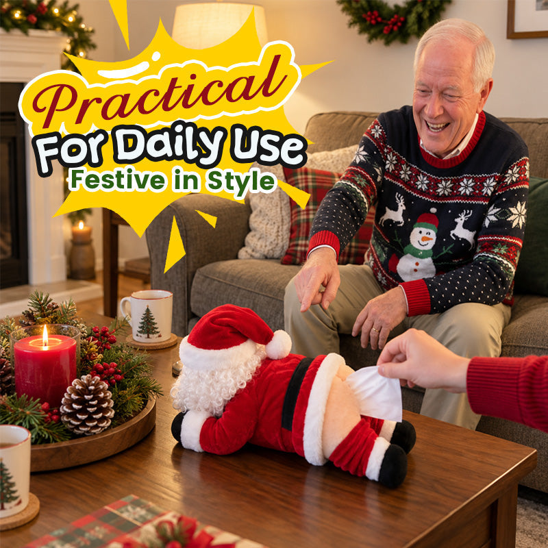 Funny Santa Pooper Tissue Holder