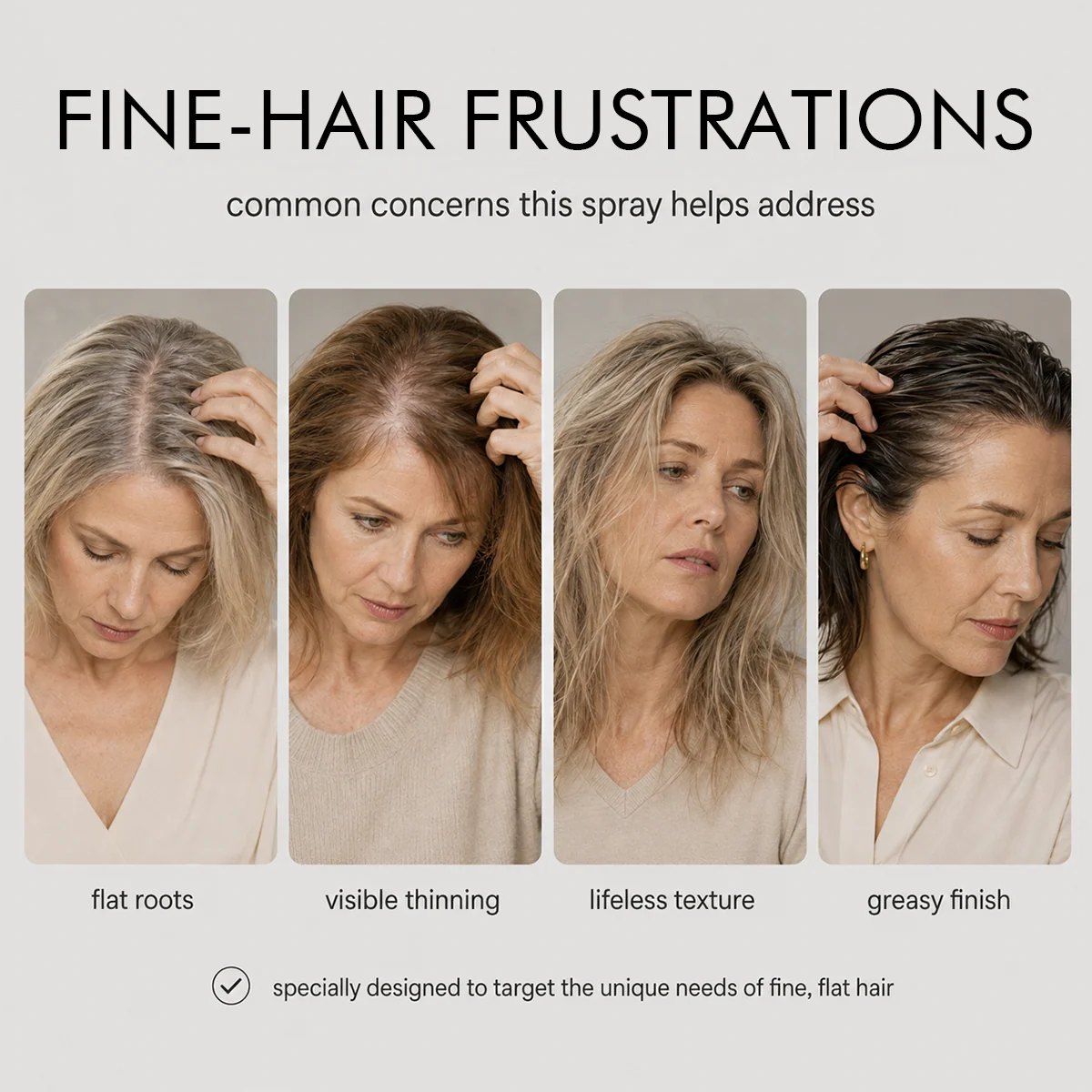 ✨ Fluffy Hair Shaping Spray, Peach Scent Volumizing Hair Mist for Long Wear Hold