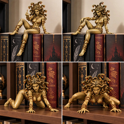 Medusa Goddess Snake Hair Statue, Greek Mythology Gothic Desk Ornament