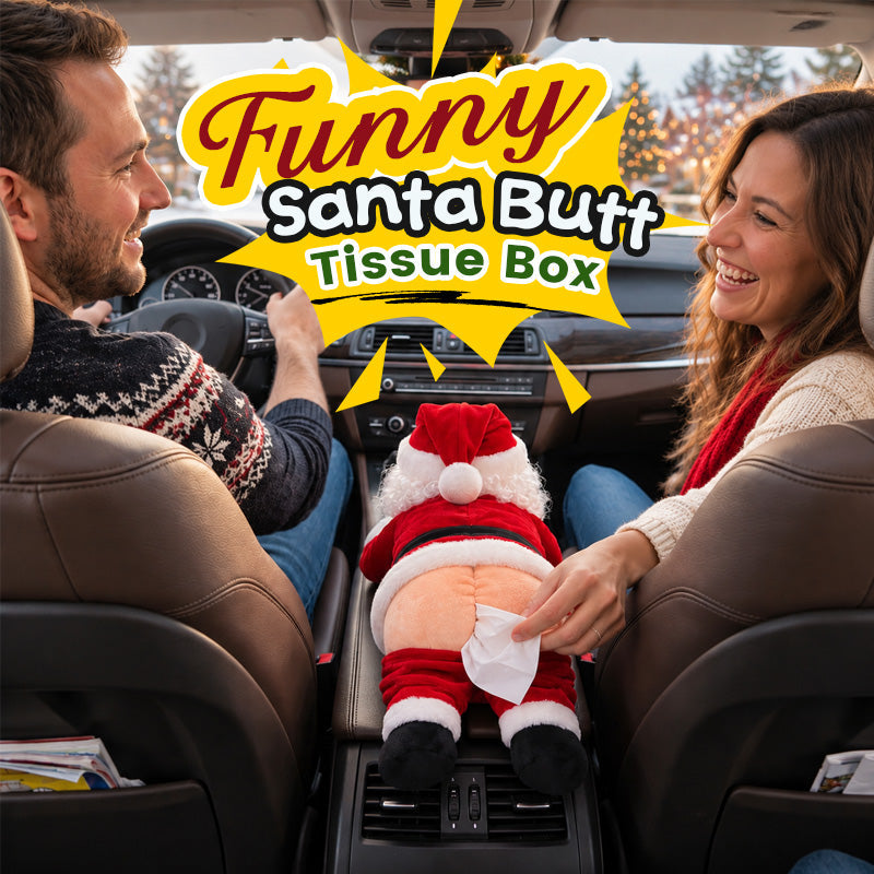 Funny Santa Pooper Tissue Holder