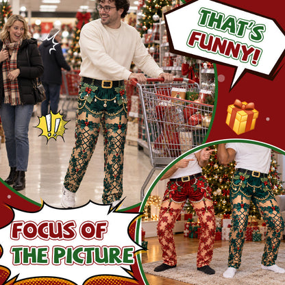 Hilarious Christmas Illusion Trousers