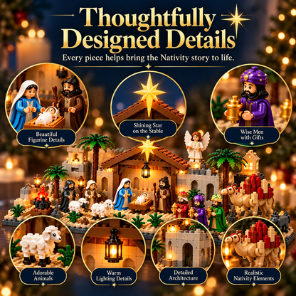 Nativity Advent Calendar – 24-Day Buildable Christmas Nativity Set