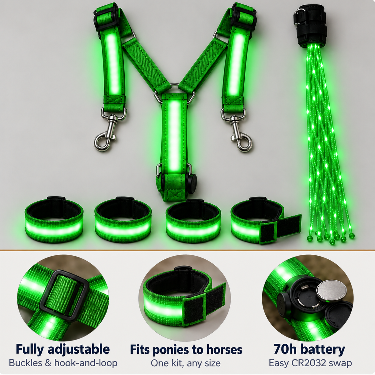 Light-up Horse-riding Set