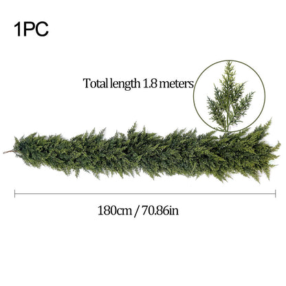 🎄 Real-Touch Cedar Garland – Lush Christmas Greenery